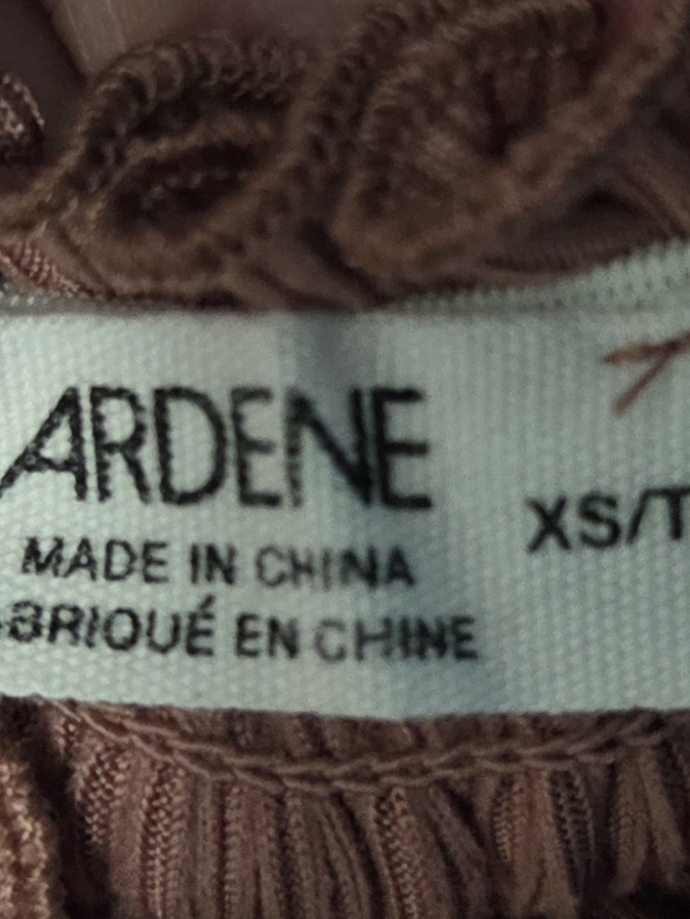 Ardene Ribbed Knit Top - Mauve Brown